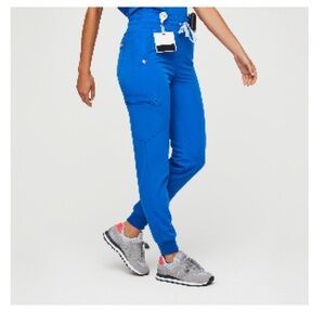 Figs Women’s Royal Blue Zamora High Waisted Scrub Pants size Small